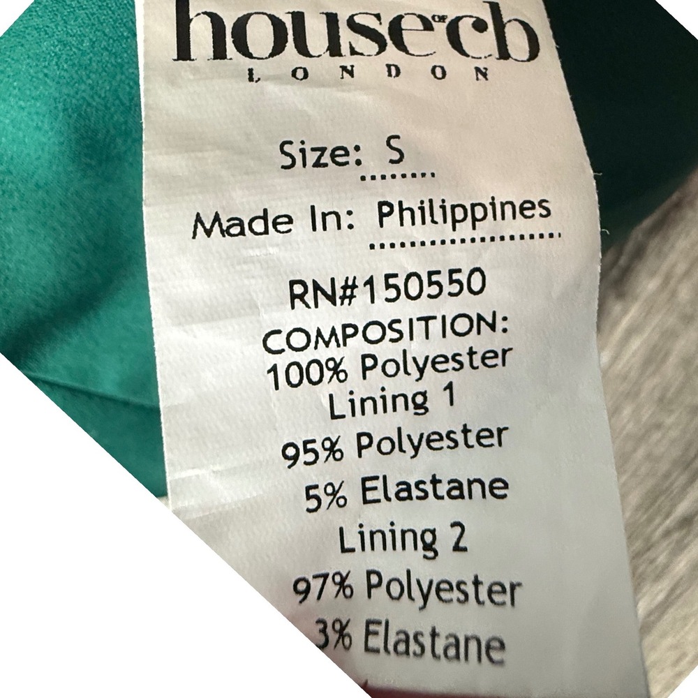 House of CB Loretta Emerald Green Satin Corset Off Shoulder Midi Dress S - Picture 11 of 14
